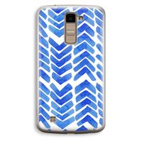 Blauwe pijlen: LG K10 (2016) Transparant Hoesje