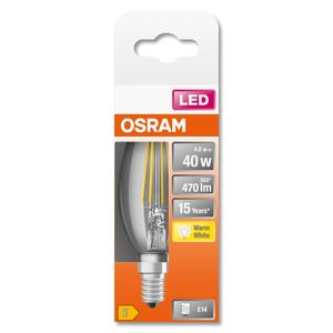 OSRAM 4058075436589 LED-lamp Energielabel E (A - G) E14 Kaars 4 W = 40 W Warmwit (Ø x l) 35 mm x 100 mm 1 stuk(s)