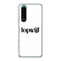 Topwijf Wit: Sony Xperia 5 III Transparant Hoesje Topwijf Wit: Sony Xperia 5 III Transparant Hoesje