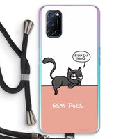 GSM poes: Oppo A92 Transparant Hoesje met koord