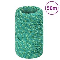 VidaXL Boottouw 2 mm 50 m polypropyleen groen VidaXL Boottouw 2 mm 50 m polypropyleen groen