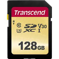 Transcend Premium 500S SDXC-kaart 128 GB Class 10, UHS-I, UHS-Class 3, v30 Video Speed Class - thumbnail