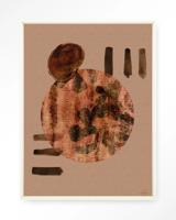 Urban Cotton Wandkleed 'Wabi-Sabi Lifelines' 80 x 110cm in Floating Frame - off white