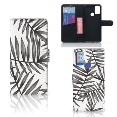 Alcatel 1S (2021) Hoesje Leaves Grey Alcatel 1S (2021) Hoesje Leaves Grey