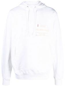 Helmut Lang hoodie en coton à logo imprimé - Blanc