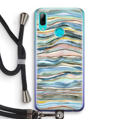 Watercolor Agate: Huawei P Smart (2019) Transparant Hoesje met koord