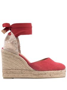 Castañer espadrilles en raphia tressé 110 mm - Rouge