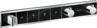 Hansgrohe RainSelect thermostaat afbouwdeel voor 4 functies, zwart/chroom Hansgrohe RainSelect thermostaat afbouwdeel voor 4 functies, zwart/chroom