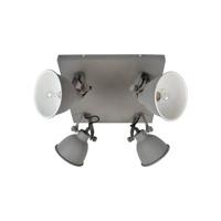 Urban Interiors Industrial Spot 4-lichts Plafondlamp Vintage Grey - thumbnail