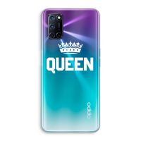 Queen zwart: Oppo A92 Transparant Hoesje