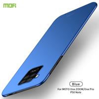 Voor MOTO P50 Note/One ZOOM MOFI Frosted PC ultradun hard case (blauw)