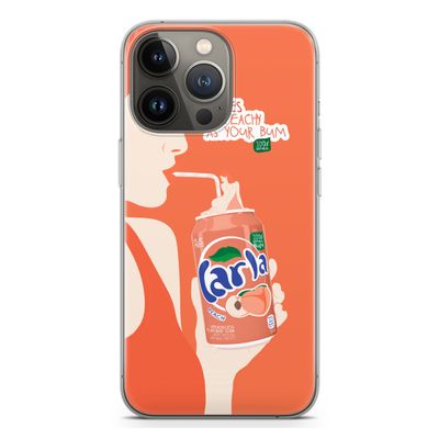 Peach please!: iPhone 13 Pro Transparant Hoesje