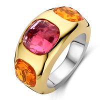 TI SENTO-Milano 12285OR Ring zilver-zirconia goud-en zilverkleurig-roze-oranje TI SENTO-Milano 12285OR Ring zilver-zirconia goud-en zilverkleurig-roze-oranje