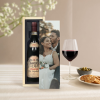 Wijn in bedrukte kist - Farina Amarone della Valpolicella