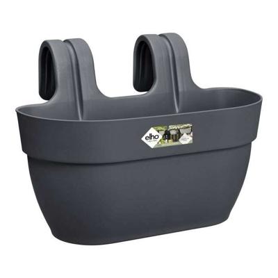 ELHO - Bloempot - Vibia Campana Easy Hanger Medium - Antraciet - Buitenbalkon - L 24,1 x B 36 x H 26,5 cm