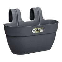 ELHO - Bloempot - Vibia Campana Easy Hanger Medium - Antraciet - Buitenbalkon - L 24,1 x B 36 x H 26,5 cm