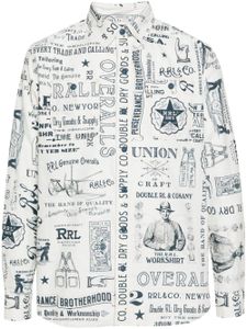 Ralph Lauren RRL chemise en coton à imprimé graphique - Blanc