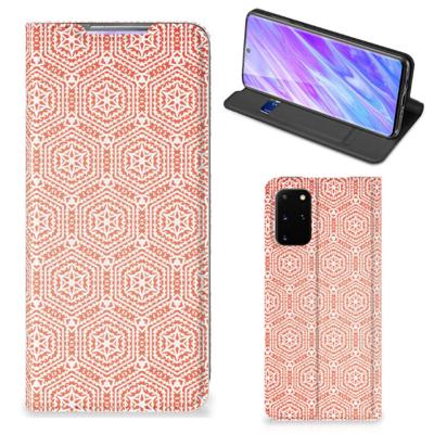 Samsung Galaxy S20 Plus | Hoesje met Magneet | Pattern Orange
