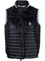 Moncler Grenoble gilet matelassé à patch logo - Noir - thumbnail