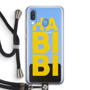 Habibi Majorelle : Samsung Galaxy A40 Transparant Hoesje met koord