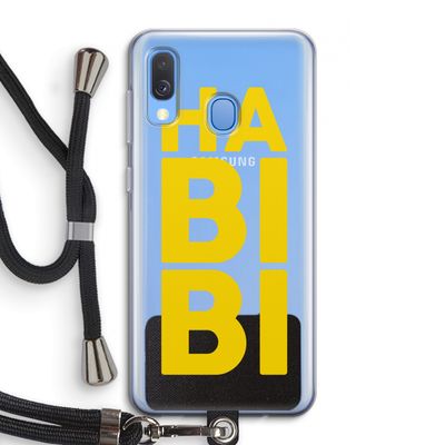Habibi Majorelle : Samsung Galaxy A40 Transparant Hoesje met koord