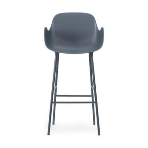Normann Copenhagen Form barkruk H65 met armleuning staal Blue