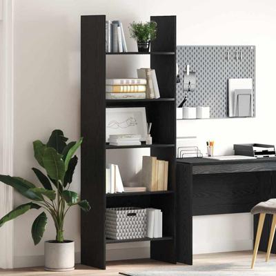 Boekenkast Zwart eiken 60 x 35 x 180 cm Bewerkt hout
