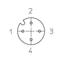 Lutronic 1070 Sensor/actuator connector, geassembleerd M12 Aantal polen: 4 Koppeling, haaks 2.00 m 1 stuk(s) - thumbnail