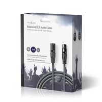 Nedis Gebalanceerde Audiokabel | XLR 3-Pins Male naar XLR 3-Pins Female | 15 m | 1 stuks - COTG15010GY150 COTG15010GY150 - thumbnail