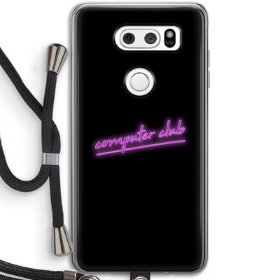 Vice Black: LG V30 Transparant Hoesje met koord