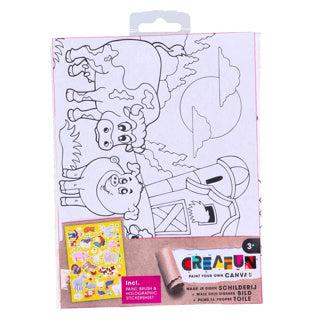 Creafun schilderen op canvas met stickers 6-delig