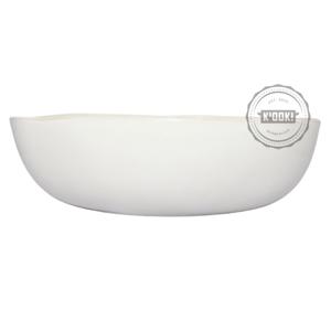 Saladeschaal Organica Blanc Banquise - handgemaakt in Portugal - 35 cm