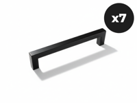 Set van 7 handgrepen WASHING zwart