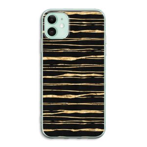 Gouden strepen: iPhone 11 Transparant Hoesje