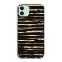 Gouden strepen: iPhone 11 Transparant Hoesje
