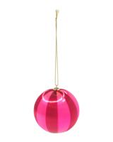HEMA Kerstbal 6.9cm satijn rood-lila (multi)