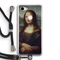 Mona Lisa: Pixel 3 Transparant Hoesje met koord