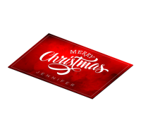 Placemat rood Vrolijk kerstfeest tekst