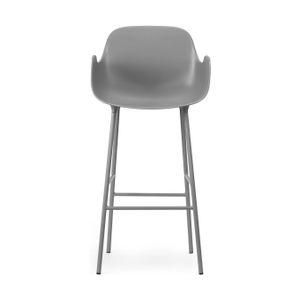 Normann Copenhagen Form barkruk H75 met armleuning staal Grey