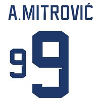 A.Mitrović 9 (Officiële Servië Away Bedrukking 2022-2023)