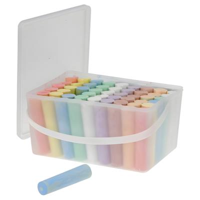 Jumbo stoepkrijt - 54x stuks - multicolor - krijt - kleuren/tekenen