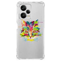 Xiaomi Redmi Note 12 Pro Plus Stevig Bumper Hoesje Cat Color - thumbnail