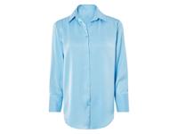 esmara Satijnen dames blouse (Blauw, 36)