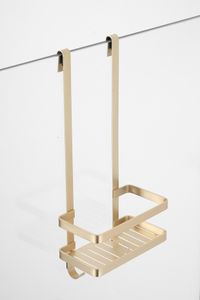 Doucherek SaniClear Brass | Aan douchewand | 52x23x12 cm | Messing | Rechthoek | Geborsteld messing - mat goud