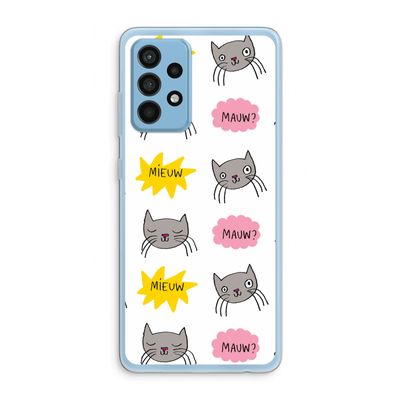 Meow: Samsung Galaxy A52 Transparant Hoesje