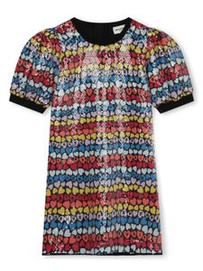 SONIA RYKIEL ENFANT robe à sequins brodés - Rouge