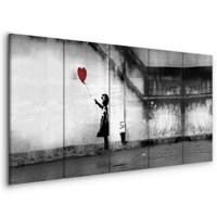 Schilderij - Banksy: Runaway Balloon Schilderij - Banksy: Runaway Balloon