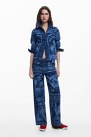 Jeans met postzegelprint - BLUE - 42