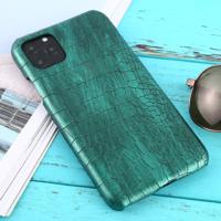 Voor iPhone 11 Pro Max schokbestendige krokodil textuur beschermhoes (groen)