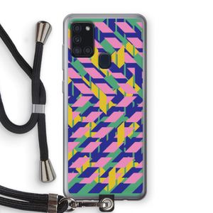 Skew Blush 1: Samsung Galaxy A21s Transparant Hoesje met koord